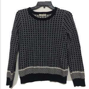 Girls Pattern Navy Sweater